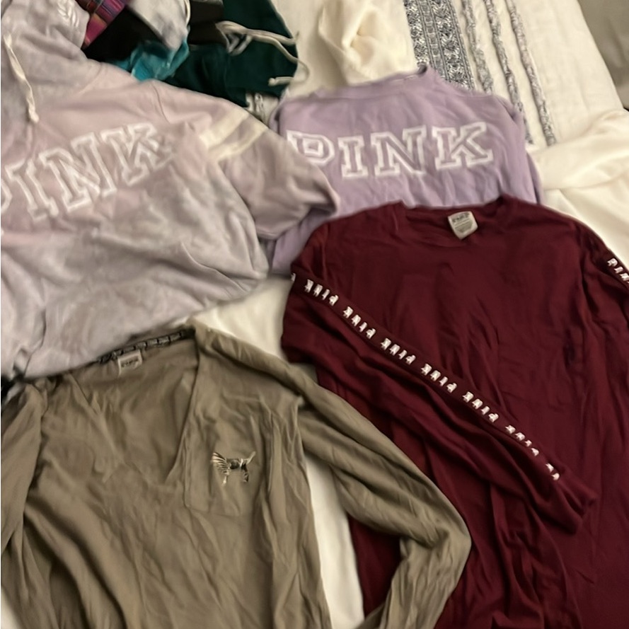 Pink Victoria's Secret Long Sleeve Tees Collection